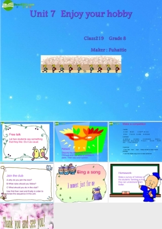 八年级英语上册 Unit 7 Enjoy your hobby Lesson 49课件 冀教版 课件