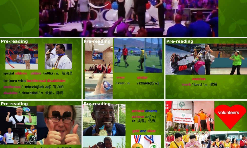 八年级英语下册 Unit 6 Sunshine for all Reading 1课件 (新版)牛津版 课件