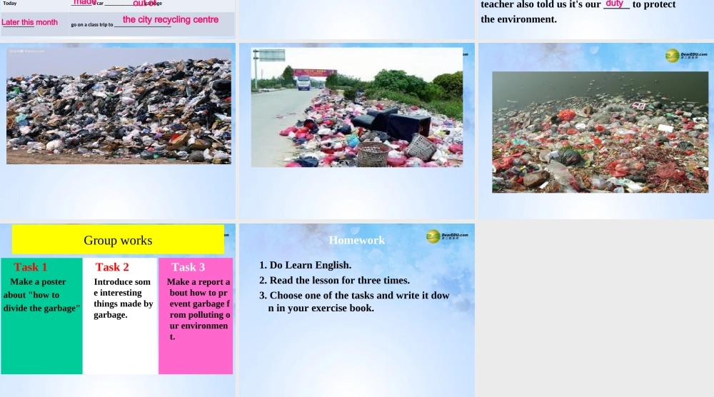 八年级英语下册 Unit 8 Save Our World lesson 48 Garbage Is Interesting！课件 (新版)冀教版 课件