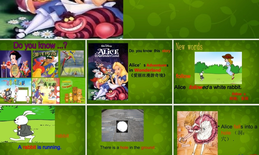 八年级英语上册 Module 7 Unit 1 Alice was sitting with her sister by the river课件 (新版)外研版 课件