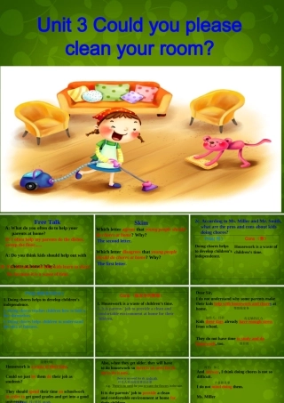 八年级英语下册 Unit 3 Could you please clean your room(第3课时)课件 (新版)人教新目标版 课件