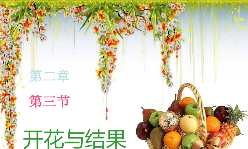 七年级生物上册 第二章第三节(开花和结果)课件 人教新课标版 课件