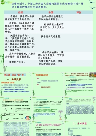 八年级政治上册 第三课异域风彩 未来展望课件 人民版 课件