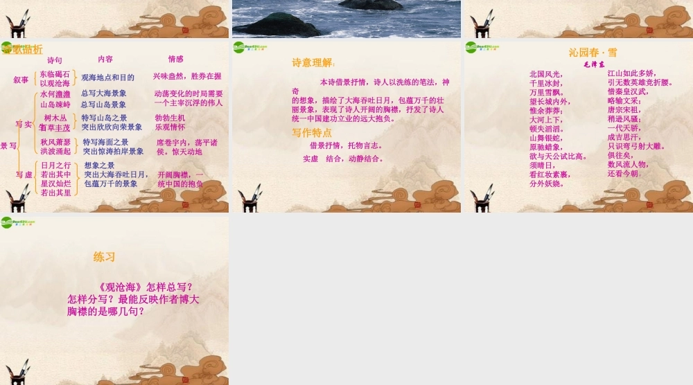七年级语文下册 (观沧海)课件 鄂教版 课件