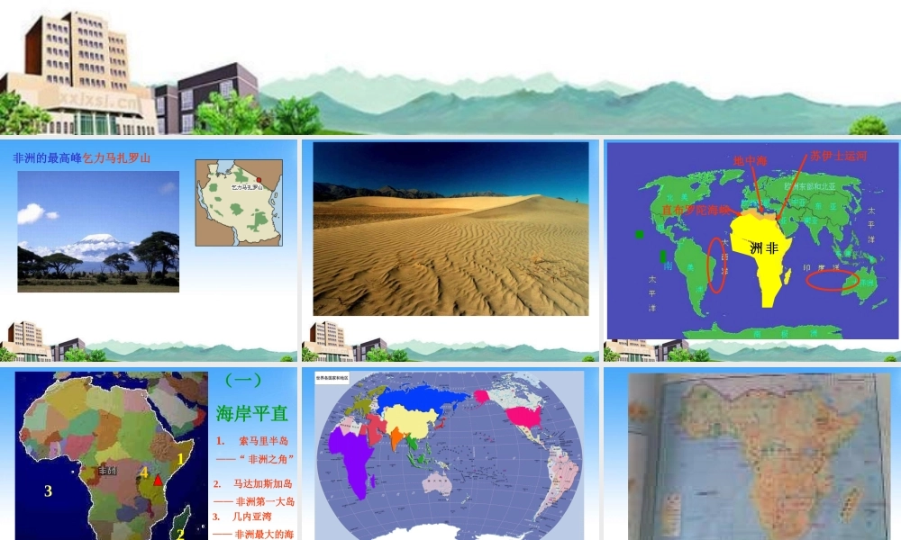 八年级物理下册 第六章第四节 撒哈拉以南的非洲课件 中图版 课件