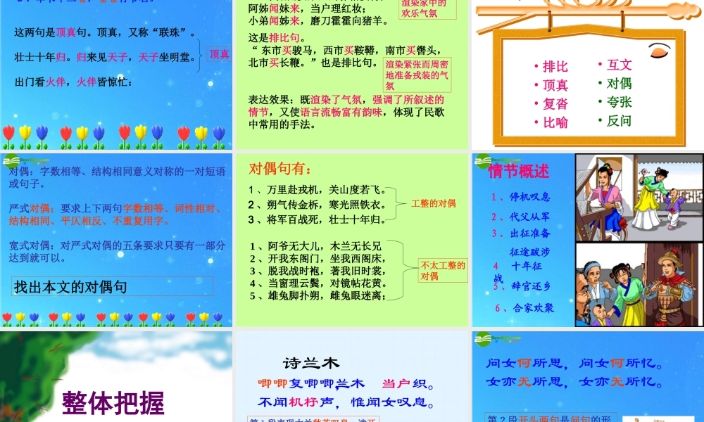 七年级语文下册 (木兰诗)课件 人教新课标版 课件