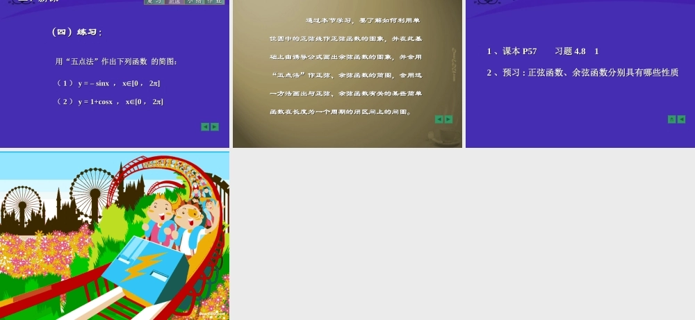 人教版高一数学正弦 余弦函数的图象 课件