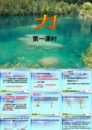 力1 八年级物理新教材力学复习课件 什么是力 (含flash) 八年级物理新教材力学复习课件 什么是力 (含flash)