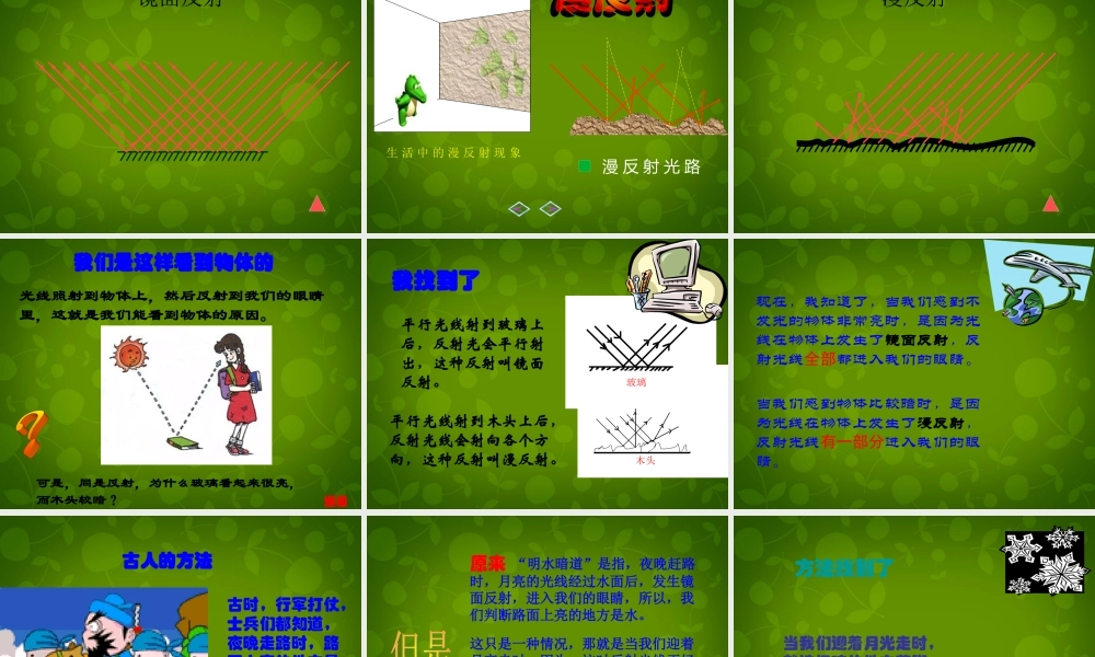 八年级物理上册(4.2 光的反射)课件 (新版)新人教版 课件