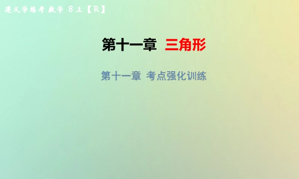 八年级数学上册 第十一章 三角形考点强化训练习题课件 (新版)新人教版 课件