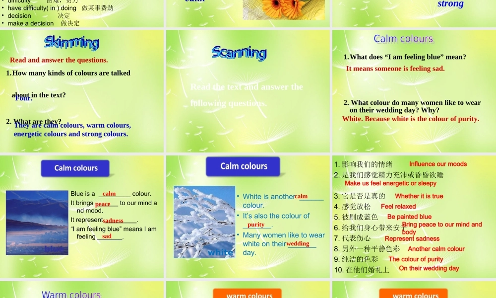 九年级英语上册 Unit 2 colour Reading 1课件 (新版)牛津版 课件