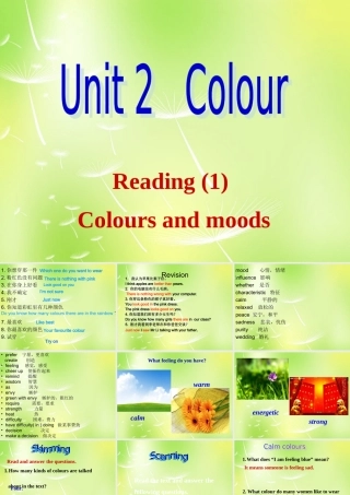 九年级英语上册 Unit 2 colour Reading 1课件 (新版)牛津版 课件