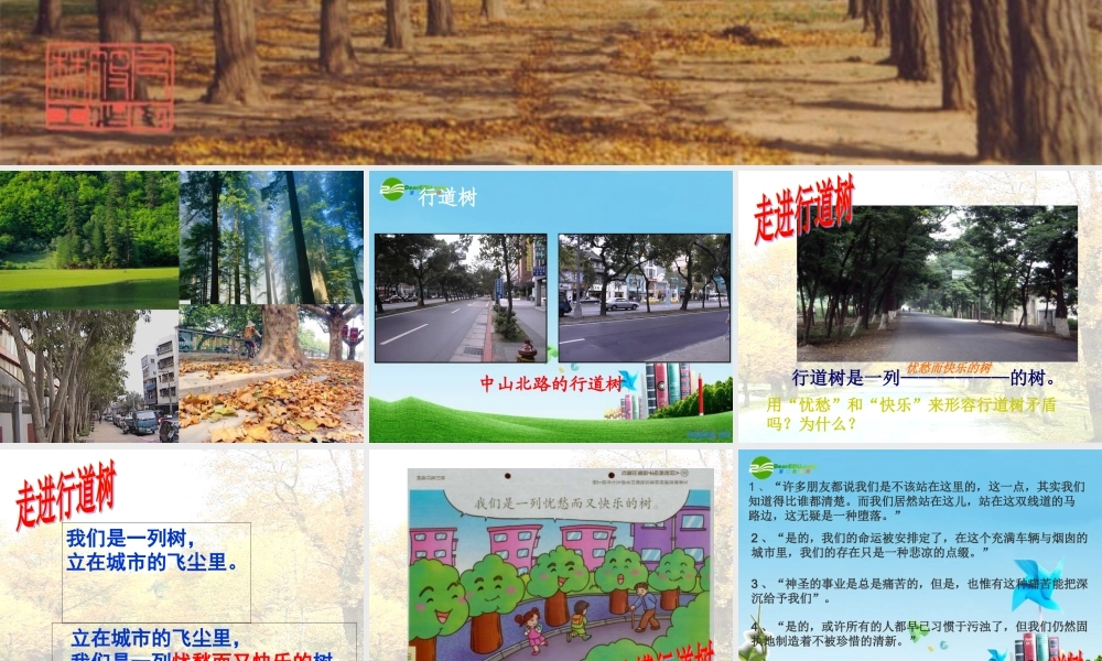 七年级语文上册(行道树)优秀课件(29页) 人教新课标版 课件
