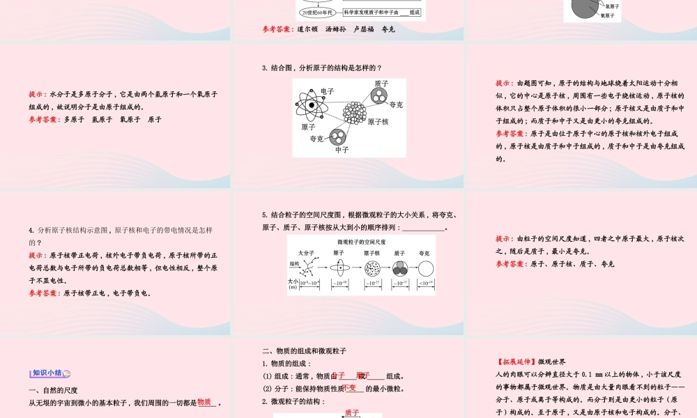 八年级物理全册 第十一章 第一节 走进微观课件 (新版)沪科版 课件