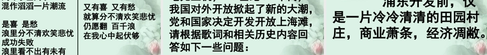 中考历史专题复习(四)社会主义制度下经济建设的新成就课件 新人教版 课件