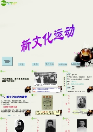 八年级历史上册(新文化运动)课件1 华东师大版 课件