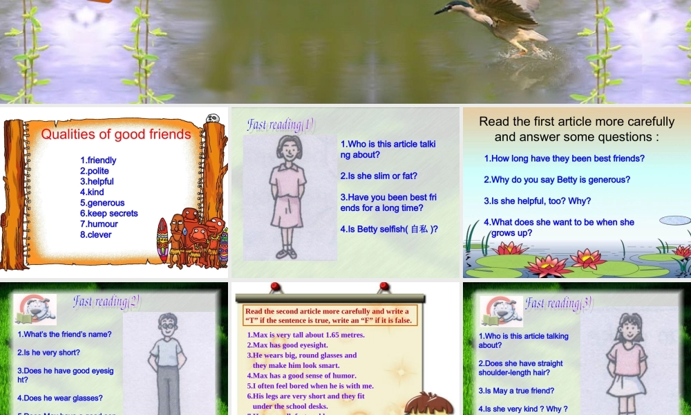 八年级英语Unit1 Reading 课件牛津版 课件