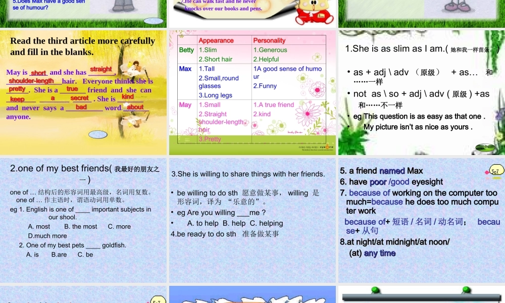 八年级英语Unit1 Reading 课件牛津版 课件