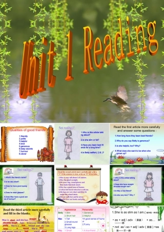 八年级英语Unit1 Reading 课件牛津版 课件