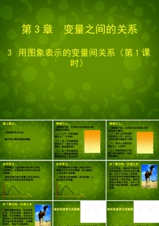 中学七年级数学下册 3.3 用图象表示的变量间关系课件1 (新版)北师大版 课件