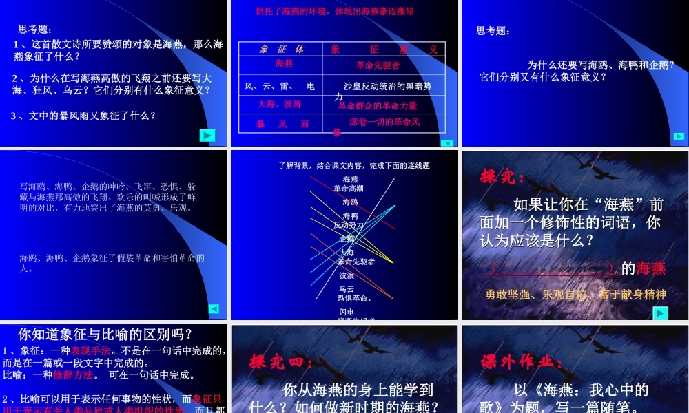 八年级语文海燕课件 人教版 课件