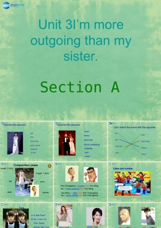 八年级英语上册 Unit 3 I m more outgoing than my sister Section A课件 (新版)人教新目标版 课件