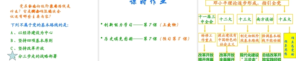 八年级历史下册 第7课(历史转折与邓小平理论)课件 华东师大版 课件