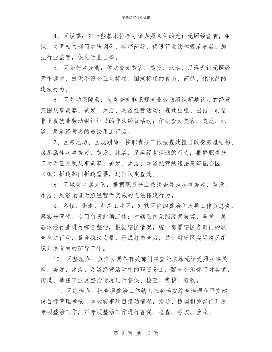工商局无证经营整治工作方案与工商局机制创新工作报告汇编_第3页