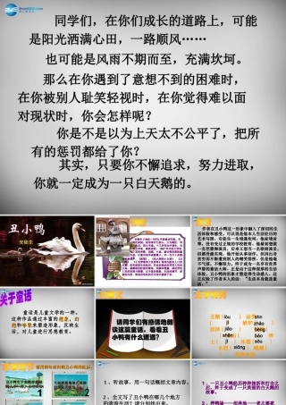 中学七年级语文下册 3(丑小鸭)课件3 新人教版 课件