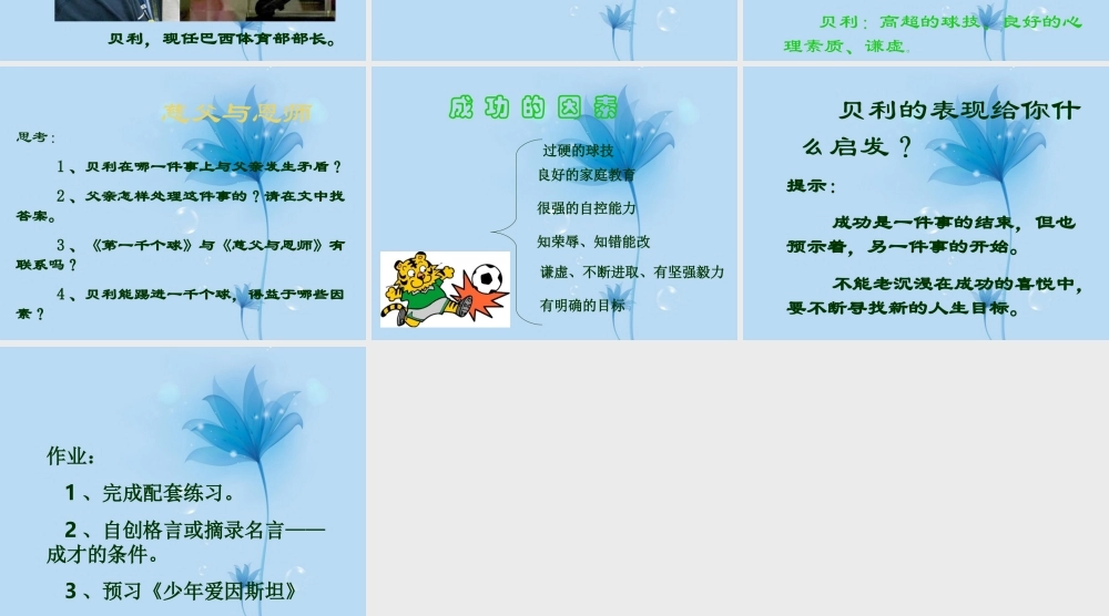 七年级语文下册 第一千个球课件 语文版 课件