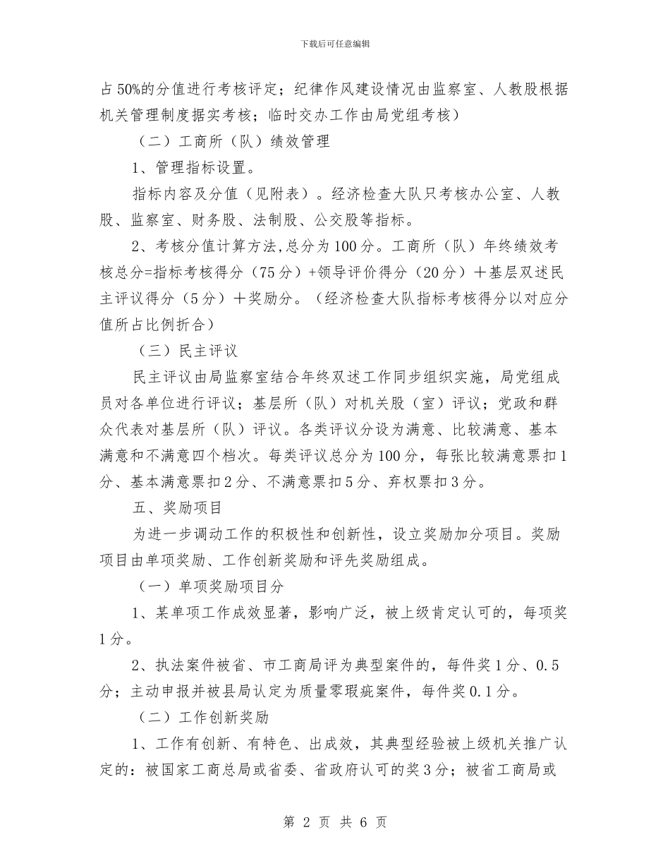 工商局绩效管理考核活动方案与工商局绿色机关创建方案汇编_第2页