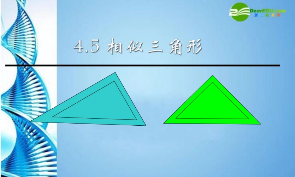 八年级数学下册 4.5 相似三角形课件 北师大版 课件