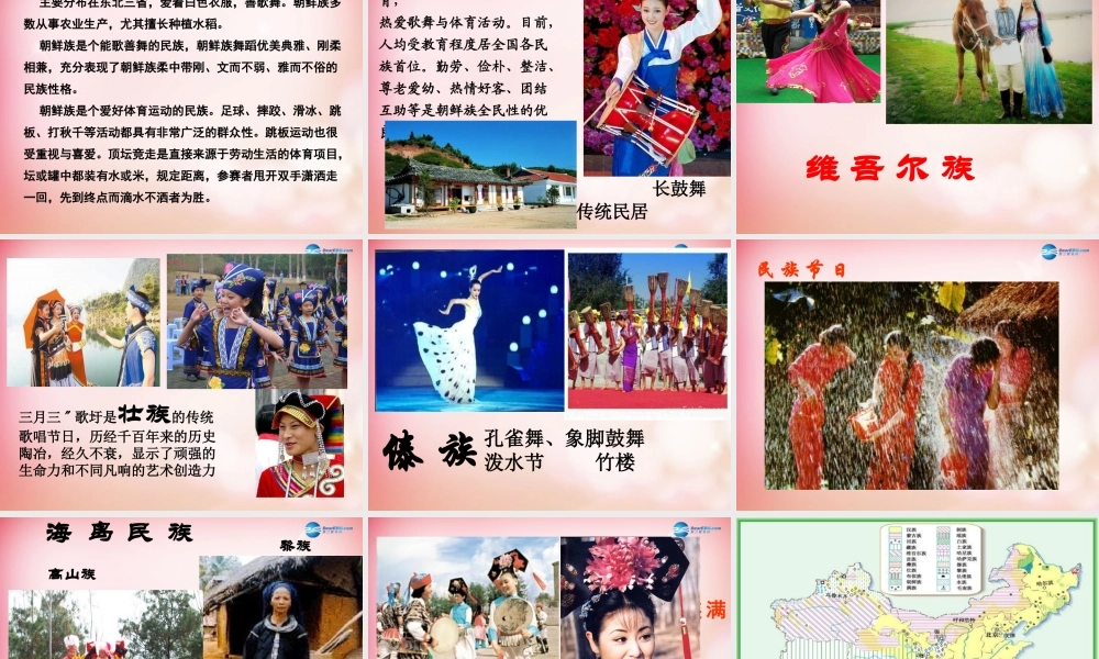 八年级地理上册 第一章 第3节 多民族的大家庭课件 (新版)商务球版 课件