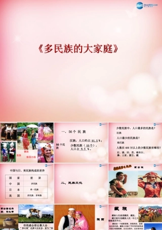八年级地理上册 第一章 第3节 多民族的大家庭课件 (新版)商务球版 课件