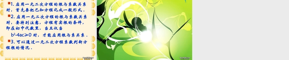 初三数学一元二次方程复习 课件