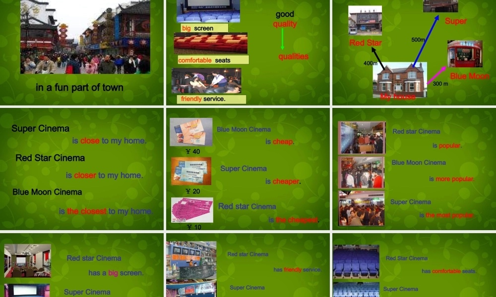 八年级英语上册 Unit 4 What s the best movie theater Section A 1课件 (新版)人教新目标版 课件