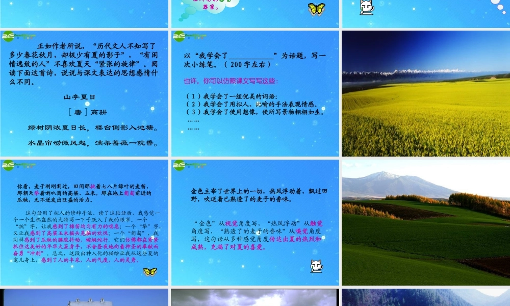 七年级语文上册(夏)教学课件 苏教版 课件