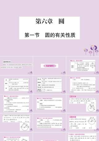 中考数学复习 第一轮 考点系统复习 第6章 圆 第1节 圆的有关性质导学课件