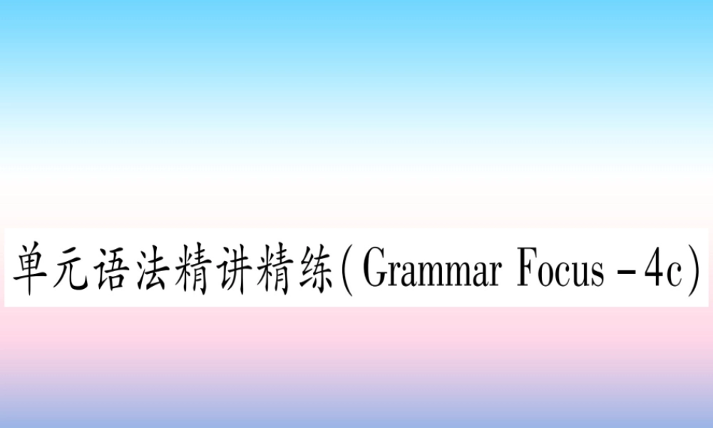 九年级英语全册 Unit 12 Life is full of the unexpected语法精讲演练(Grammar focus 4c)课堂导练课件(含中考真题)(新版)人教新目标版 课件