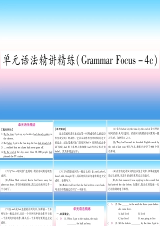 九年级英语全册 Unit 12 Life is full of the unexpected语法精讲演练(Grammar focus 4c)课堂导练课件(含中考真题)(新版)人教新目标版 课件