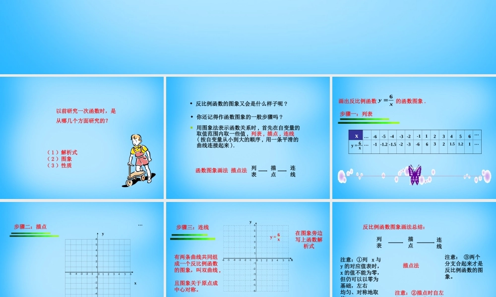 八年级数学下册 17.1.2 反比例函数的图象和性质课件6 新人教版 课件
