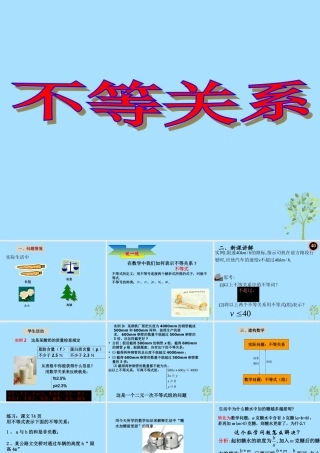 山西省忻州市高考数学 专题 不等关系2复习课件