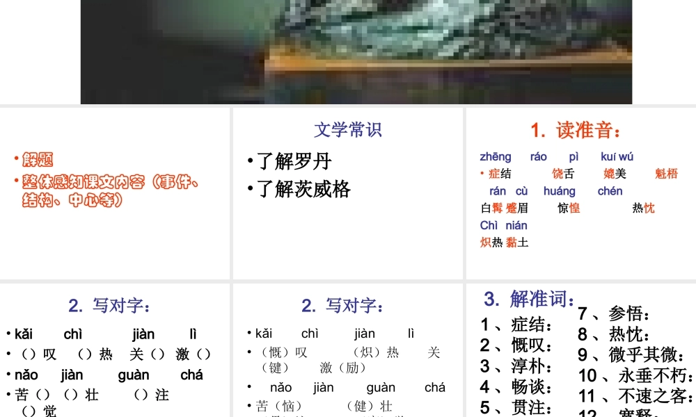 七年级语文(我从罗丹得到的启示)课件