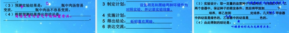 七年级生物上册 奇妙的生命现象复习  济南版 课件