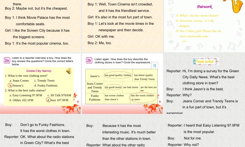 八年级英语上册 Unit12.What s the best radio station课件 人教新目标版 课件