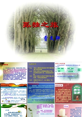 孤独之旅九年级语文 人教版 课件