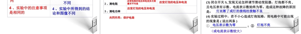 九年级物理 电学实验专题复习课件 人教新课标版 课件