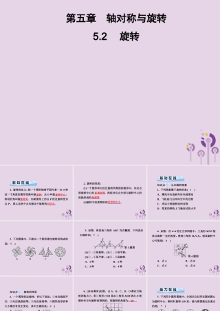 七年级数学下册 第5章(轴对称与旋转)5.2 旋转习题课件 (新版)湘教版 课件