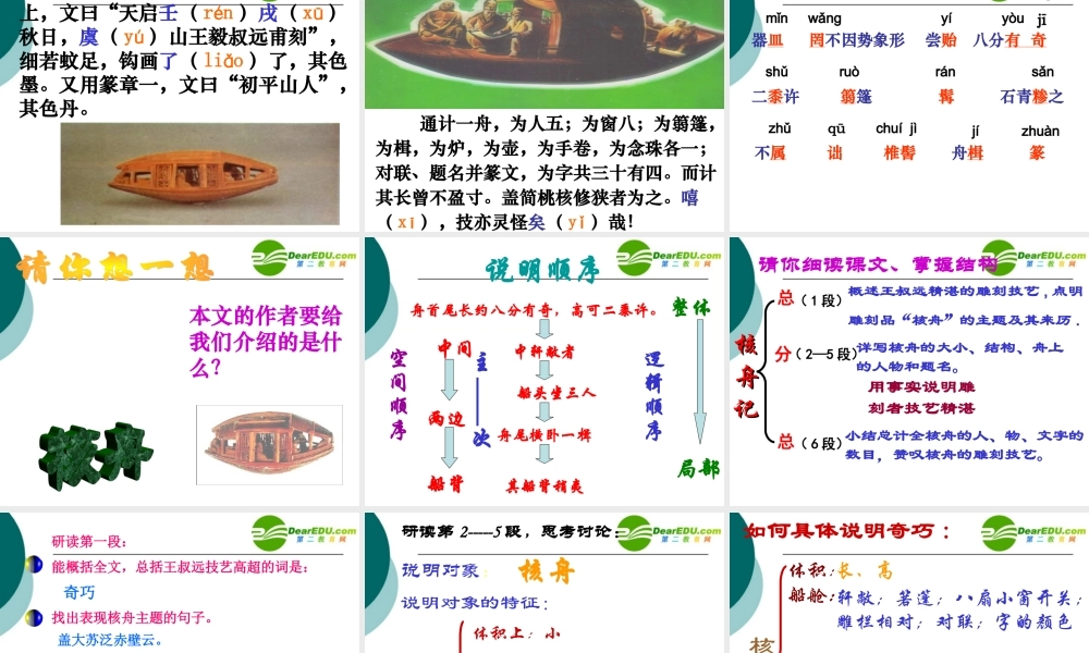 七年级语文上册第27课(核舟记)课件鲁教版 课件