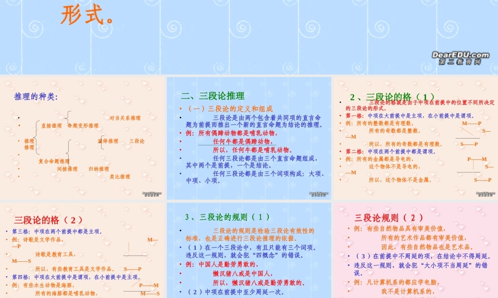 新课标高二数学选修2-2合情推理与演绎推理的第三课时演绎推理 课件